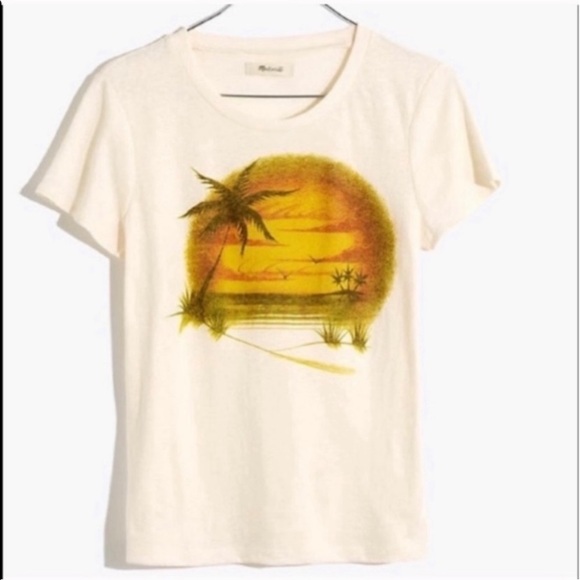 Madewell Airbrushed Shrunken Graphic Tee Shirt - Picture 2 of 6